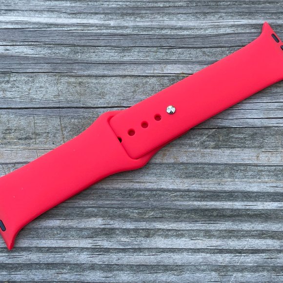iWatch Replacement Band Red Rubber Sport Strap Size 42/44mm  Unbranded - Picture 5 of 8